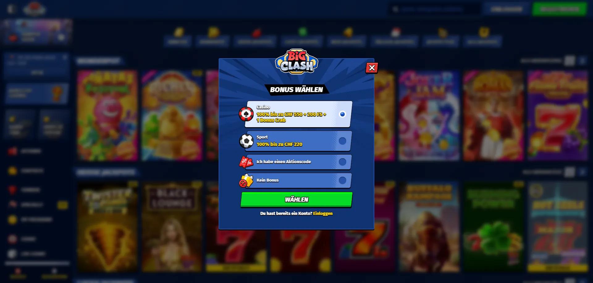 BigClash Casino Mobile &ndash; vollst&auml;ndig optimierte Mobilwebsite f&uuml;r Smartphones